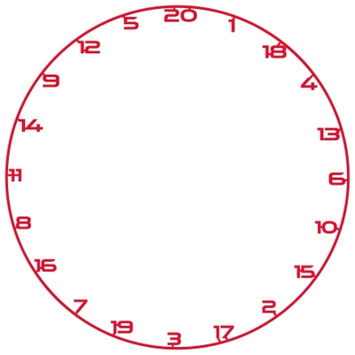 Bullet Custom Zahlenring Rot