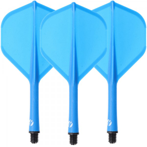 Shot Dart Flight und Shaft, Standard, blau, in Between, 25,2mm