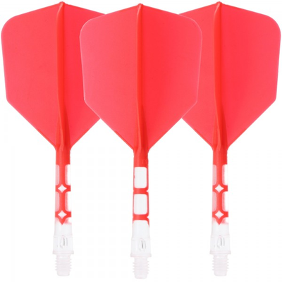 Cuesoul integrierte Dart Flights AK7, Standard M, rot transparent