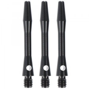 Aluminium Dart Shaft schwarz, Short, 3 Stück