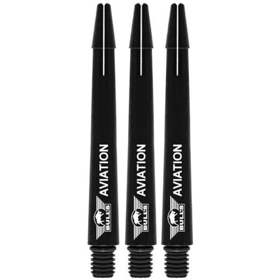 Bull's Aviation Aluminium Shafts schwarz, Shaft Länge: Short, Farbe: Schwarz