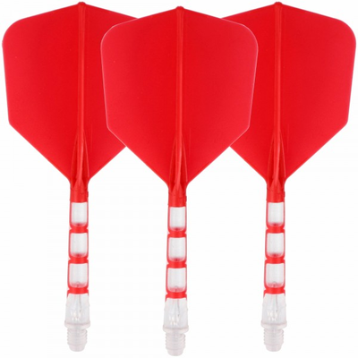 Cuesoul integrierte Dart Flights AK7, Standard L, rot transparent
