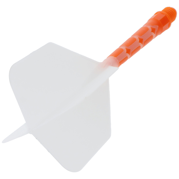 Cuesoul integrierte Dart Flights AK7, Standard L, transparent neon orange, 3 image
