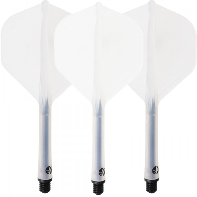 Shot Dart Flight und Shaft, Standard, transparent, medium, 31,2mm