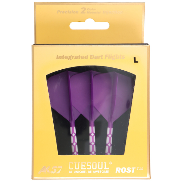 Cuesoul integrierte Dart Flights AK7, Standard L, lila weiß, 6 image