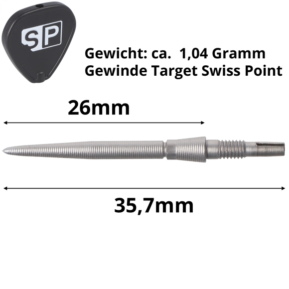 Target Swiss Point Storm Nano, Steeldartspitzen, silber, 26mm, 4 image