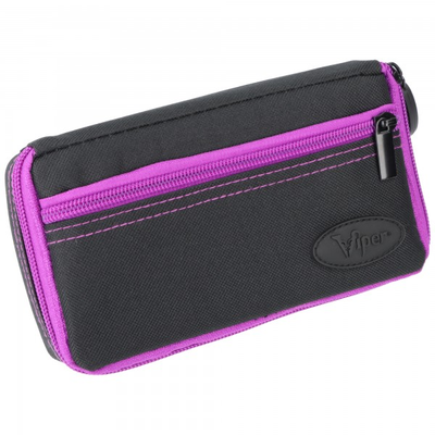 Darttasche Nylon für 3 Dartpfeile, pink schwarz