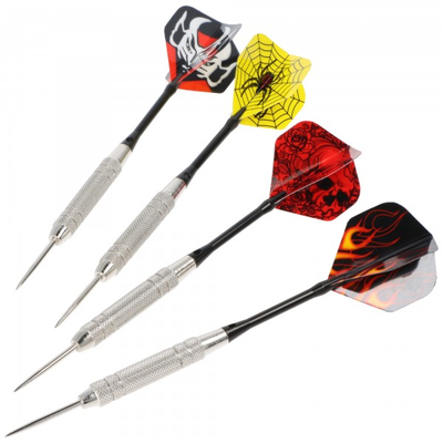 24 Stück Steeldart silber, in transparenter Dose, 20 Gramm