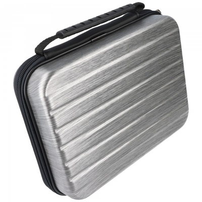 Dartkoffer, Darttasche EVA, metallic grau, für 3-6 Pfeile