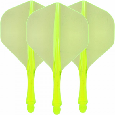 Caliburn SUP integrierte Dart Flights, No2, neon gelb klar