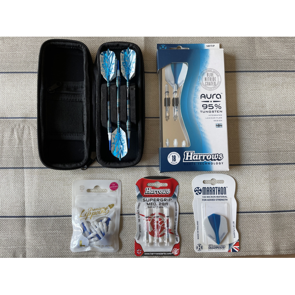 Harrows - Aura - Softdarts 18 Gramm 95% Tungsten mit OVP und Zubehör, 5 image