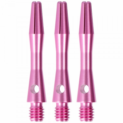 Aluminium Dart Shaft Pink, Extra Short, 3 Stück