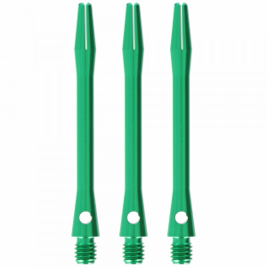 Aluminium Dart Shaft Grün, Medium, 3 Stück