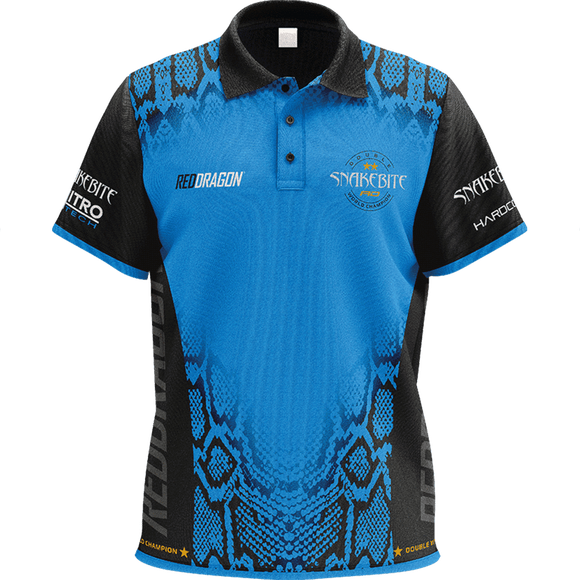 Red Dragon Peter Wright Snakebite Double World Champion Dart Shirt, Variante: L