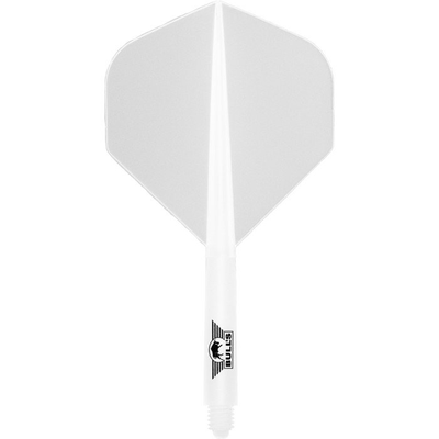 Bull's Union Shaft-Flight-System, Flight Form: Standard / No2, Shaft Länge: Short, Farbe: Weiß