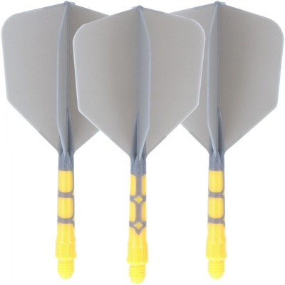 Cuesoul integrierte Dart Flights AK7, Standard M, grau gelb