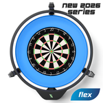 Scolia Home 2 Flex | 2026 Series | Flex-Version mit LED Beleuchtungsring | Steeldart-Autoscoring-System, Home 2 Beleuchtung: mit LED Ring, Home 2 Version: Flex Version (Abo), Farbe: Schwarz
