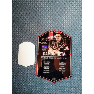 Ultimatedarts Karte Damon Heta signiert Medium Plexiglas ORIGINAL