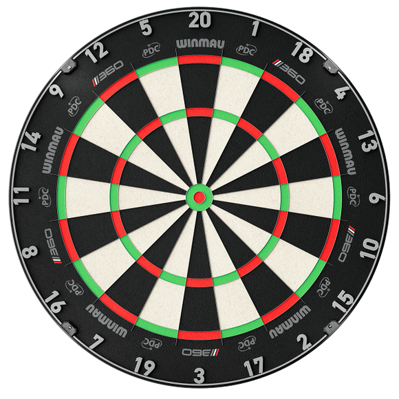 Winmau Blade 6 Triple Core 360° Dartboard, Stil: Mit Logo