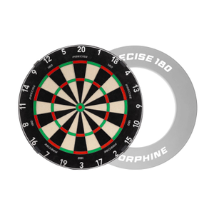 Precise180 | Endorphine Dartboard Bundle Gunmetal + Nordic Grey Surround, Surround Variante: Nordic Grey