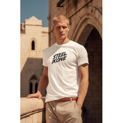 STEELIKONE T-Shirt - WHITE WASH, Farbe: Weiß, Größe: S