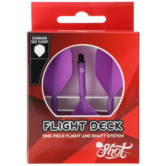 Shot Dart Flight und Shaft, Standard No.2, lila, Medium, 31,2mm