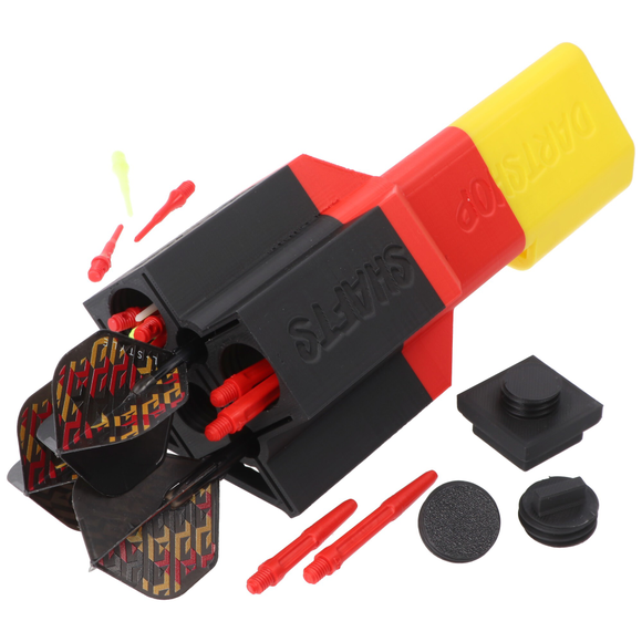Dartcase, Darttasche schwarz, rot, gold für 3 Darts und Zubehör, 6 image