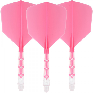 Cuesoul integrierte Dart Flights AK7, Standard L, pink transparent