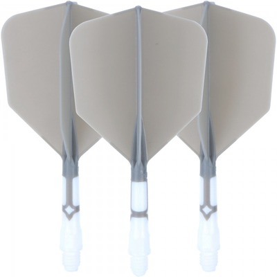 Cuesoul integrierte Dart Flights AK7, Standard S, grau weiß