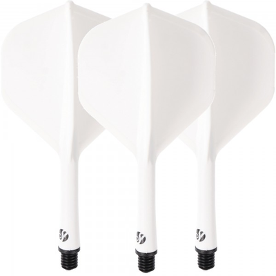 Shot Dart Flight und Shaft, Standard, weiß in between, 25,2mm