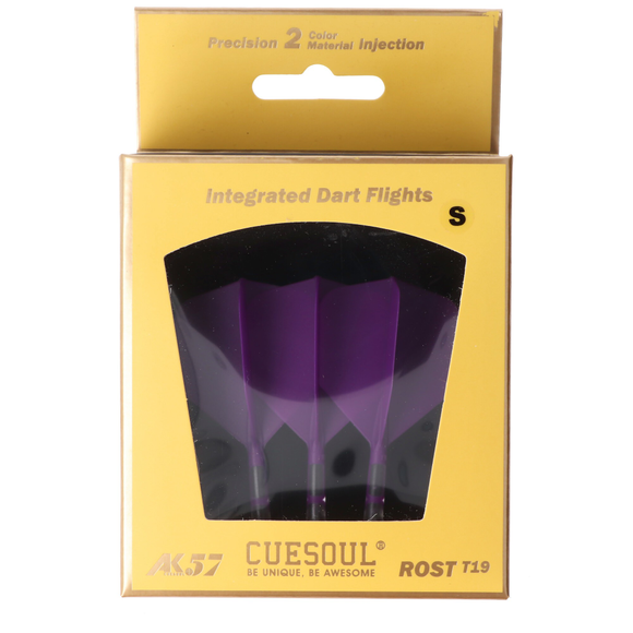 Cuesoul integrierte Dart Flights AK7, Standard M, violett transparent, 9 image