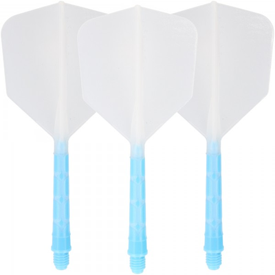 Cuesoul integrierte Dart Flights AK7, Standard L, transparent hellbau