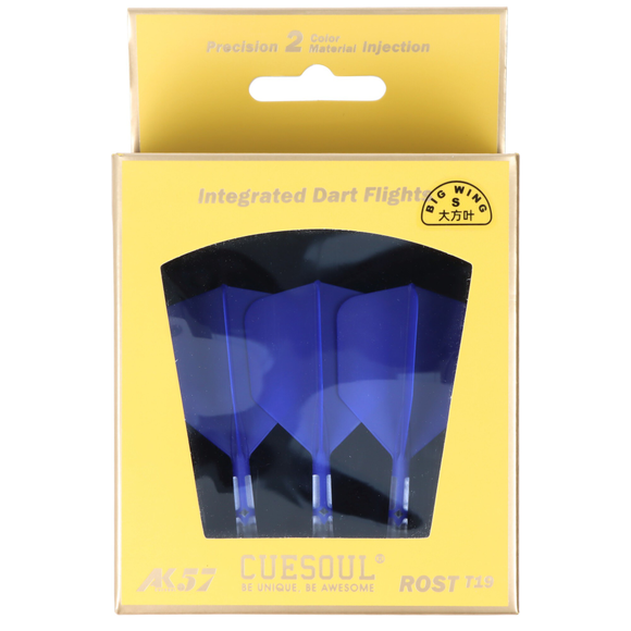 Cuesoul integrierte Dart Flights AK7, Standard S, blau transparent, 8 image