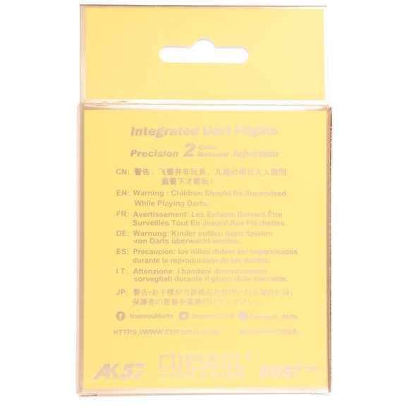 Cuesoul integrierte Dart Flights AK7, Standard L, transparent neon orange, 7 image