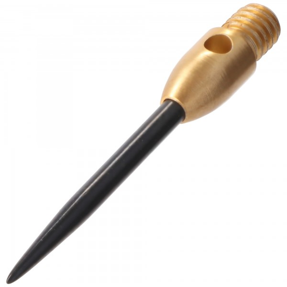 Steeldart Rundkopfspitze Messing schwarz, 2,4 Gramm, 3 Stück