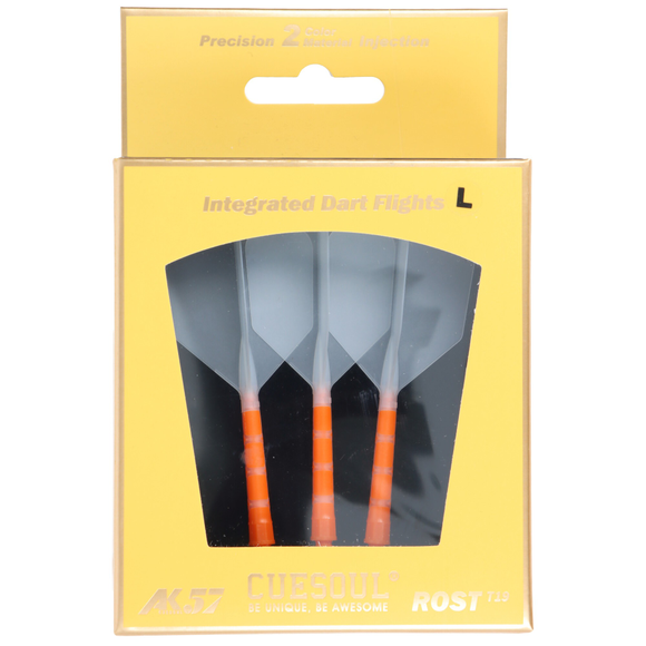 Cuesoul integrierte Dart Flights AK7, Standard L, transparent neon orange, 6 image