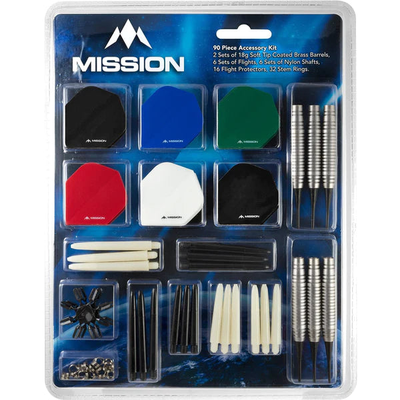 Mission Dart Accessory Kit - 90 Teile - Softdarts, Gewicht: 18 Gramm