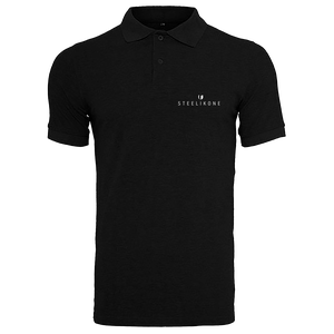 POLOSHIRT - STEELIKONE, Farbe: Schwarz, Größe: S