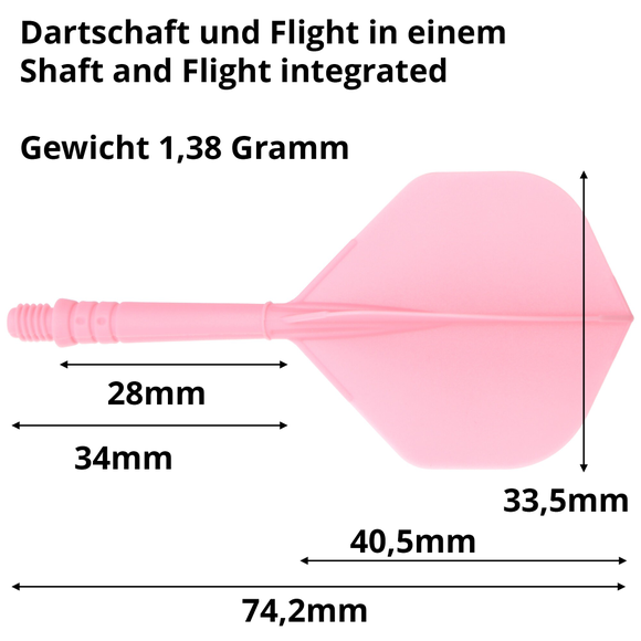 Fenix Dart Flight und Shaft, All-In-One System, Rosa, 28mm, 7 image