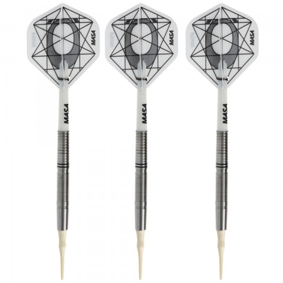 Masa Softdart Set, 90% Tungsten, silber, 20 Gramm