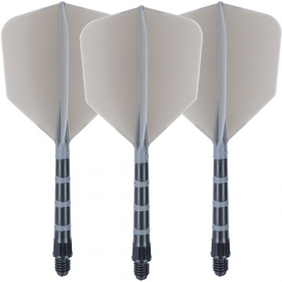 Cuesoul integrierte Dart Flights AK7, Standard L, schwarz, grau