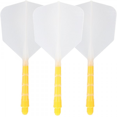 Cuesoul integrierte Dart Flights AK7, Standard L, transparent gelb