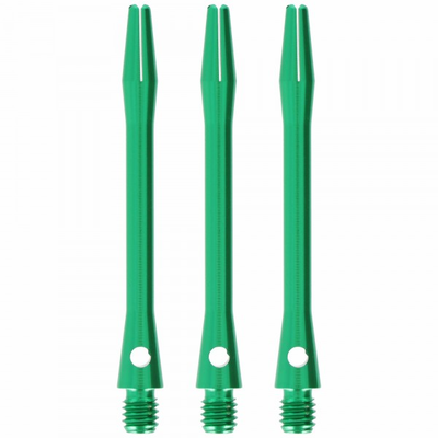 Aluminium Dart Shaft Grün, Medium, 3 Stück
