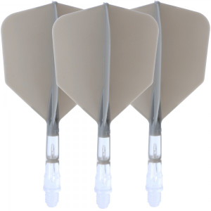 Cuesoul integrierte Dart Flights AK7, Standard S, grau transparent
