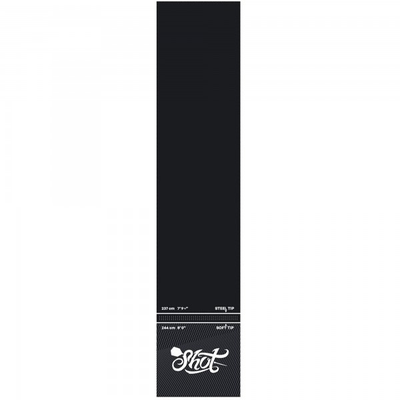 Dartmatte schwarz mit Abwurflinie 237cm, 300 x 60 cm