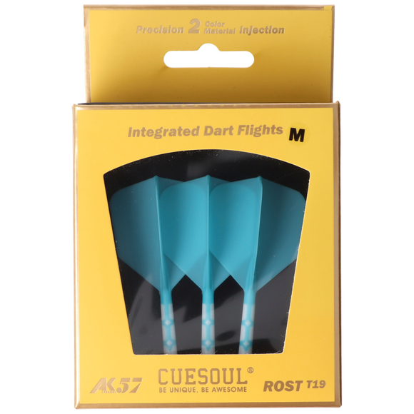 Cuesoul integrierte Dart Flights AK7, Standard M, hellblau weiß, 6 image