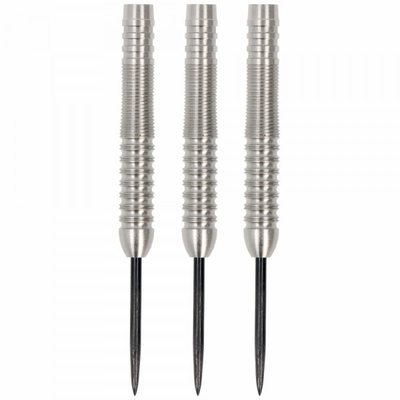 Steeldart Barrel silber mit Grip Rillen, 24 Gramm