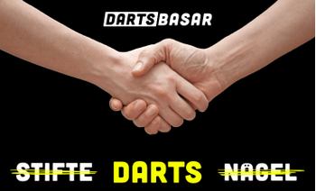 Darts Basar private Verkäufer geben sich die Hand