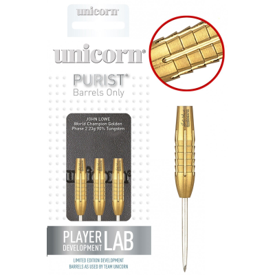 Unicorn Steeldart Barrels "Golden John Lowe Purist", Gewicht: 21