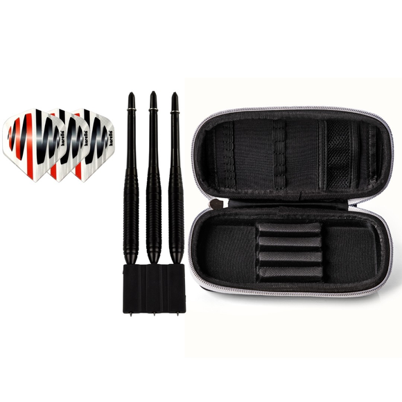 Dartset Bundle "Winner Blackstar" Steeldarts inkl. Dartcase, 2 image